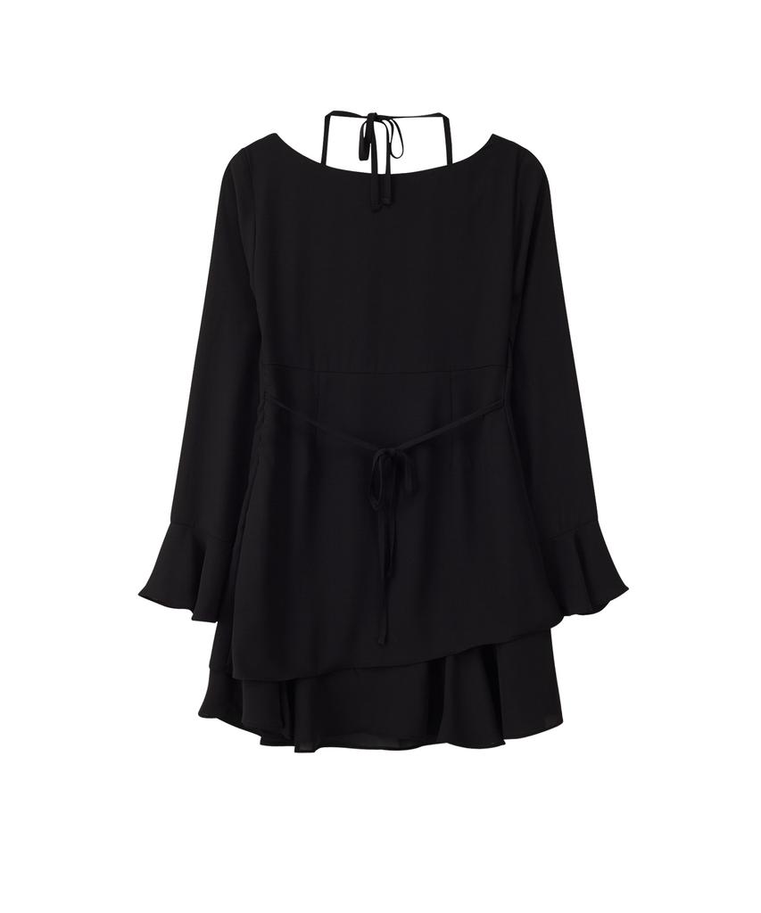SALON DE YOHN Ballet Mini Dress_ Black