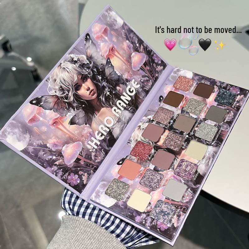 21-Color Cool Moon Tones Eyeshadow Palette: Matte, Pearlescent, Glitter Sparkle - High-End Feel, Affordable Makeup