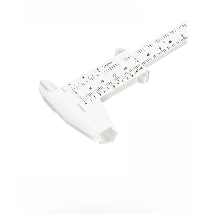 Plastic Vernier Caliper High Precision Household Mini 150mm Vernier Caliper Simple Design Concept and Creative белый