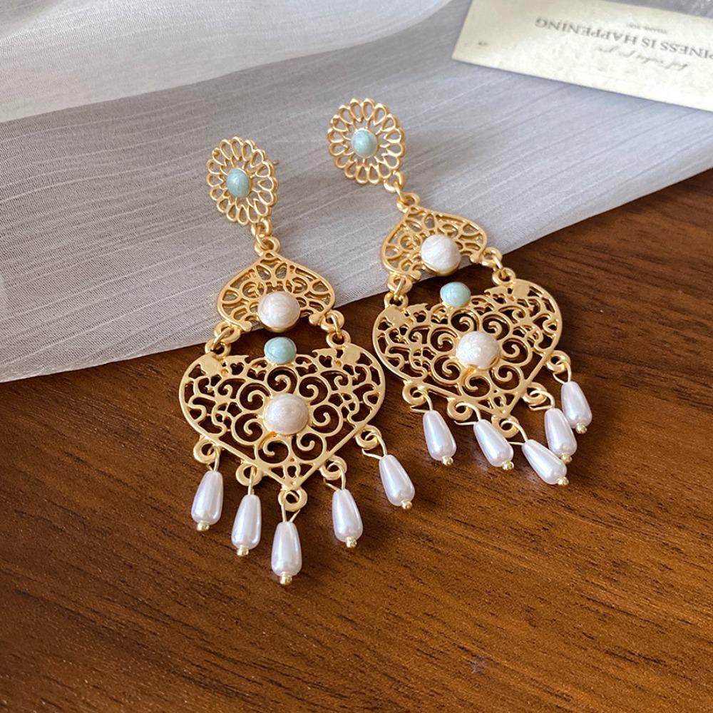Sweet Oil Drop Flower Ear Studs Baroque Korean Style Earrings Enamel Flower Earrings  Jewelry