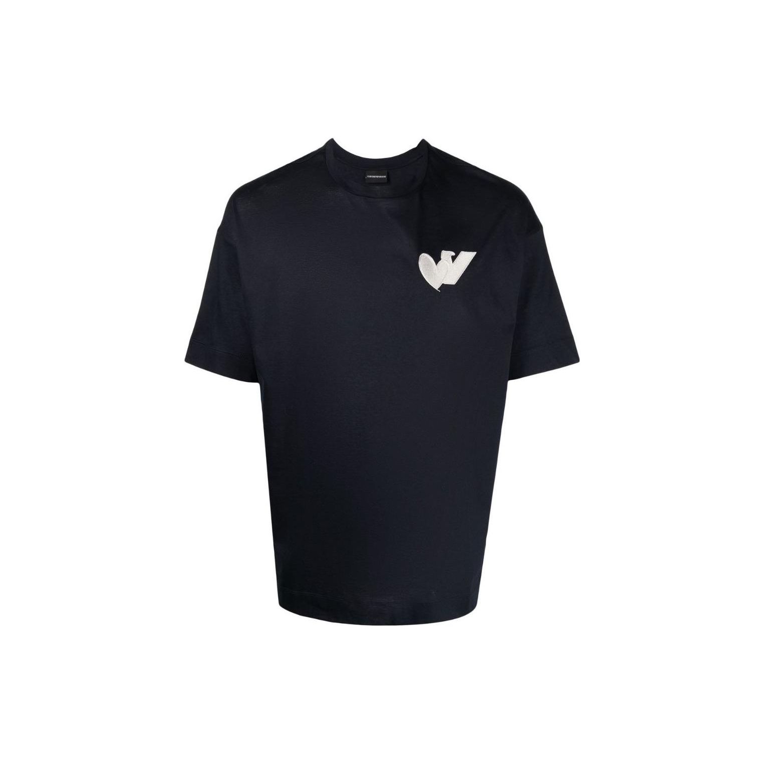 Emporio Armani Logo Print Crew Neck Short Sleeve T-Shirt Men tops Black 6L1TG2-1JSAZ-0999 XL