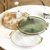 Thickened Tea Cup Storage Plate Removable Handle Living Room Fruit Tray Aromatherapy Tray  Coffee