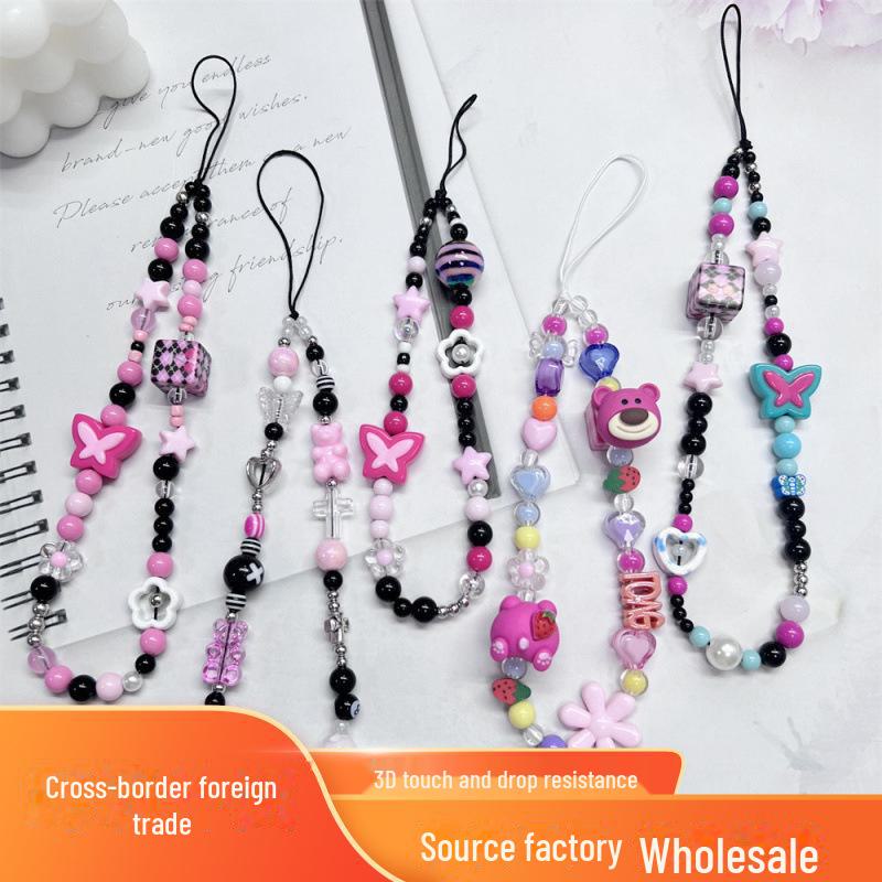 

Y2K Butterfly Beaded Camera Strap & Phone Pendant