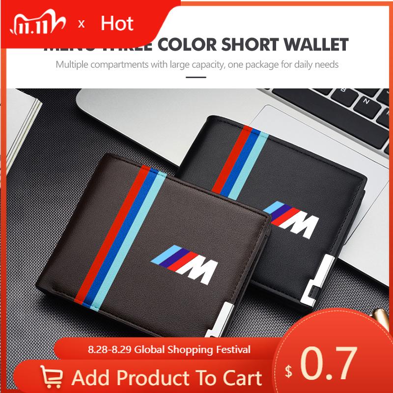 Car Sticker 2025 Hot Fashion Car Men Short Wallet Edge Business Multi-card Slot For BMW E70 E91 E30 G30 E53 M3 M5 X6 X4 X7 E92 E