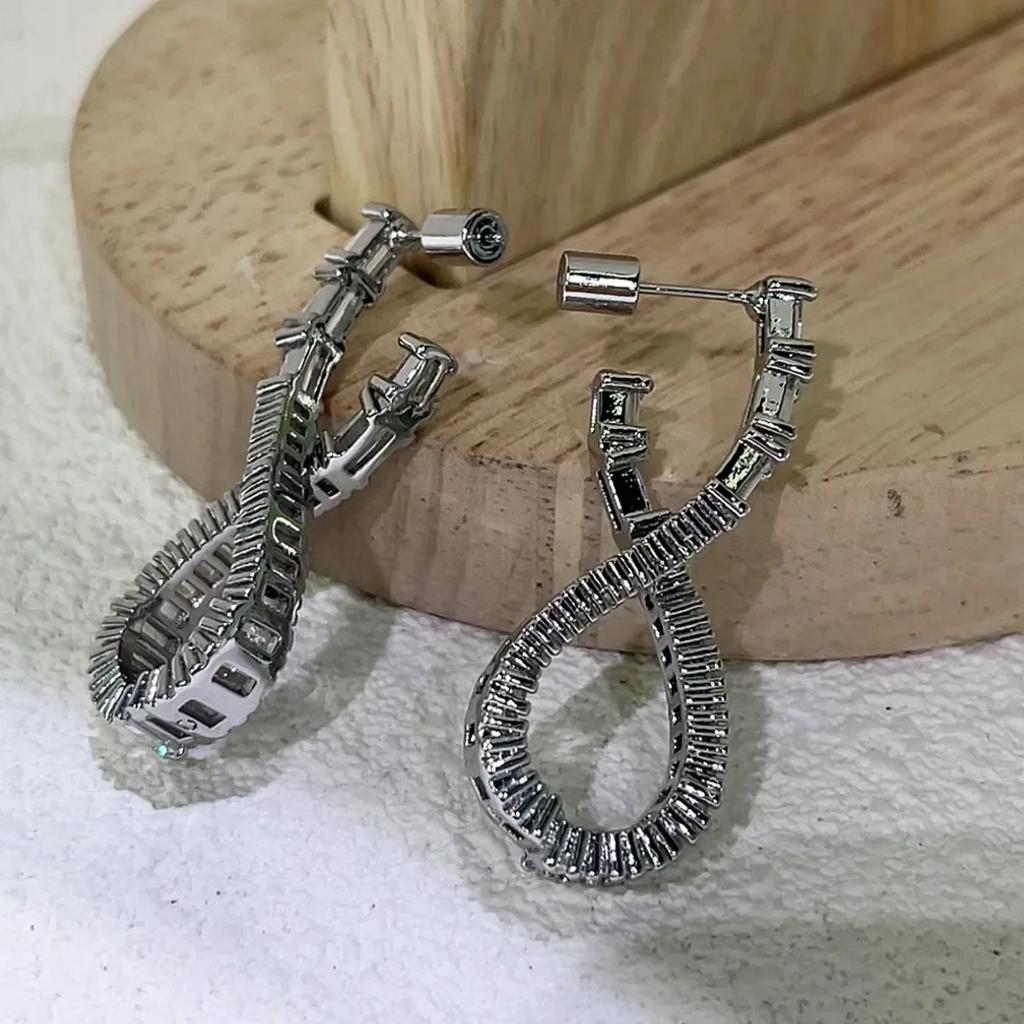 2026 New Trend Fine Jewelry Set Charming Heart Crystal Fashion Stainless Steel Necklace Earrings As a Anniversary Gift for Women