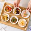 Pure White Ceramic Square Dipping Dishes (Set of 6)