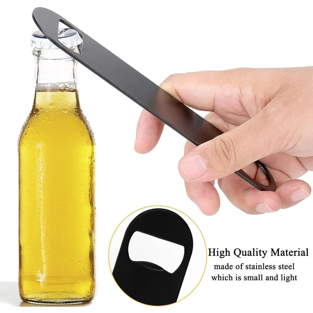 4PCS Beer Bottle Openers Metal Flat Bottle Opener Solid and Durable Beer Openers for Party Kitchen Bar Restaurant