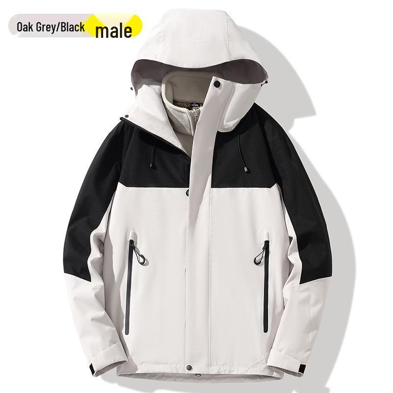 Men's & Women's Three-in-One Hooded Graphene Fleece Windbreaker - Windproof & Waterproof Jacket Set