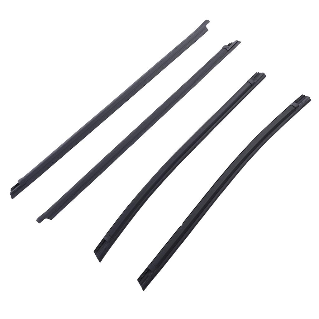 4Pcs Car Window Seal Strip Set Replacement for Tacoma Double Cab 2005 2015 68161 04050 Rubber Weather Proof Supplies