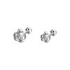 Ruyi Knot S925 Sterling Silver Stud Earrings: Minimalist, Fashionable, Unique, and Versatile for Women