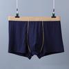 Pánské boxerky se středním pasem Prodyšné Hladké Kostice Perfektní Střih Šortky Kalhotky Patchwork Barva Přiléhavý Střih Spodní Prádlo