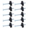 10 Sets T-Nuten-Knöpfe Edelstahl M8x100mm Gewindebolzen und Mutter-Unterlegscheiben-Kit für Holzbearbeitungs-Vorrichtung