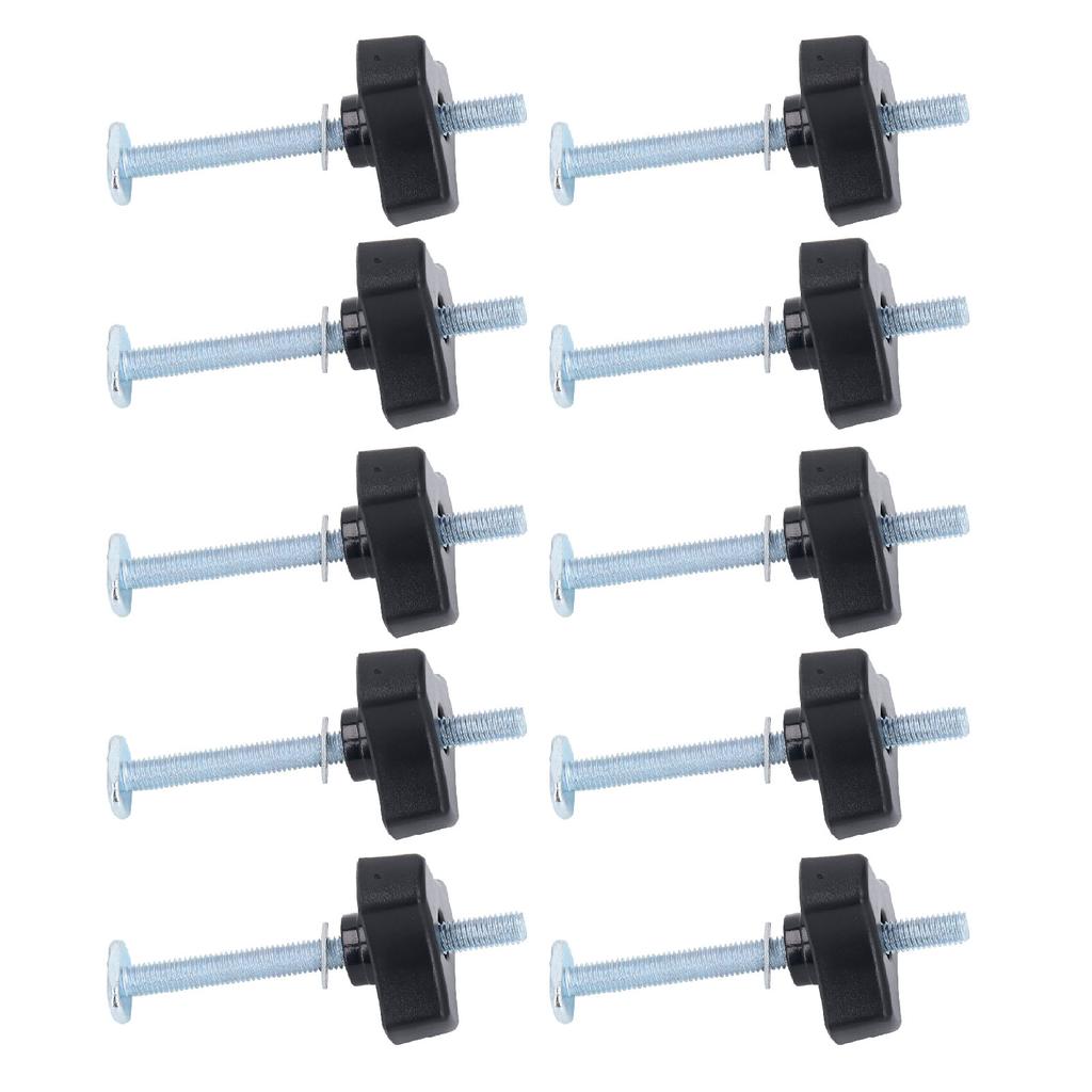 10 Sets T-Nuten-Knöpfe Edelstahl M8x100mm Gewindebolzen und Mutter-Unterlegscheiben-Kit für Holzbearbeitungs-Vorrichtung