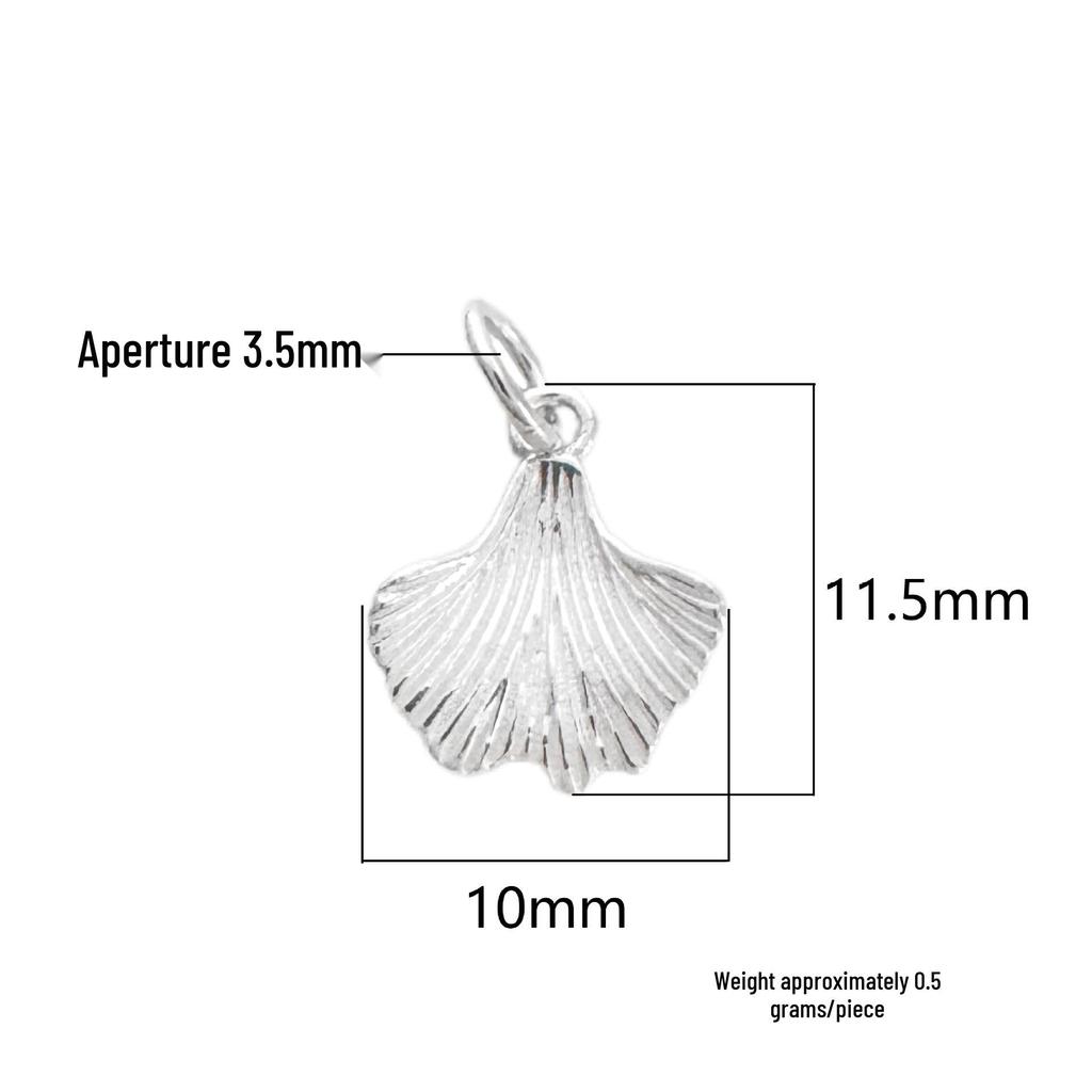 S999 Sterling Silver Beach Pendant with DIY Crystal Beads and Stringing Rope for Bracelets and Necklaces - Fresh Chinese Style