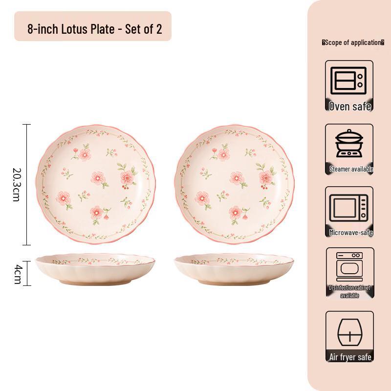 Lan Tuan European Bone China Dinner Plates