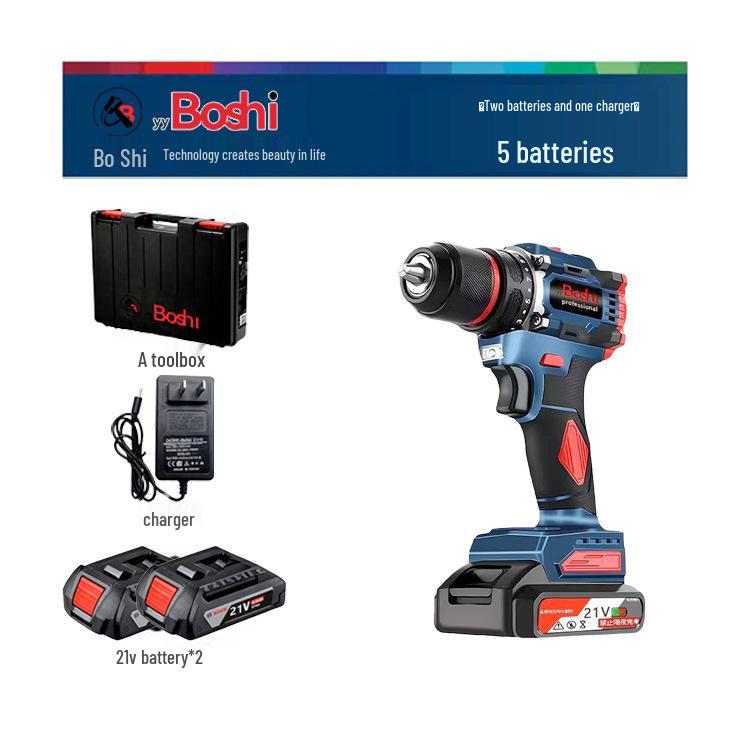 High-Power Brushless Lithium Electric Screwdriver & Drill with Rechargeable Battery