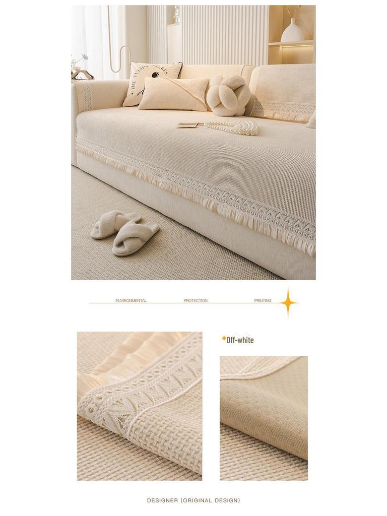 2025 Universal Anti-Slip French Cream Sofa Cushions for All Seasons