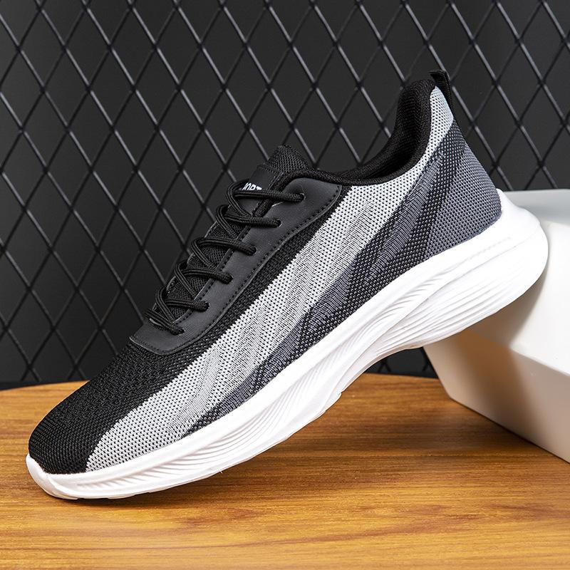 Large size 2 years new fly-woven breathable mesh shoes ultra-light casual youth running sports trendy shoes