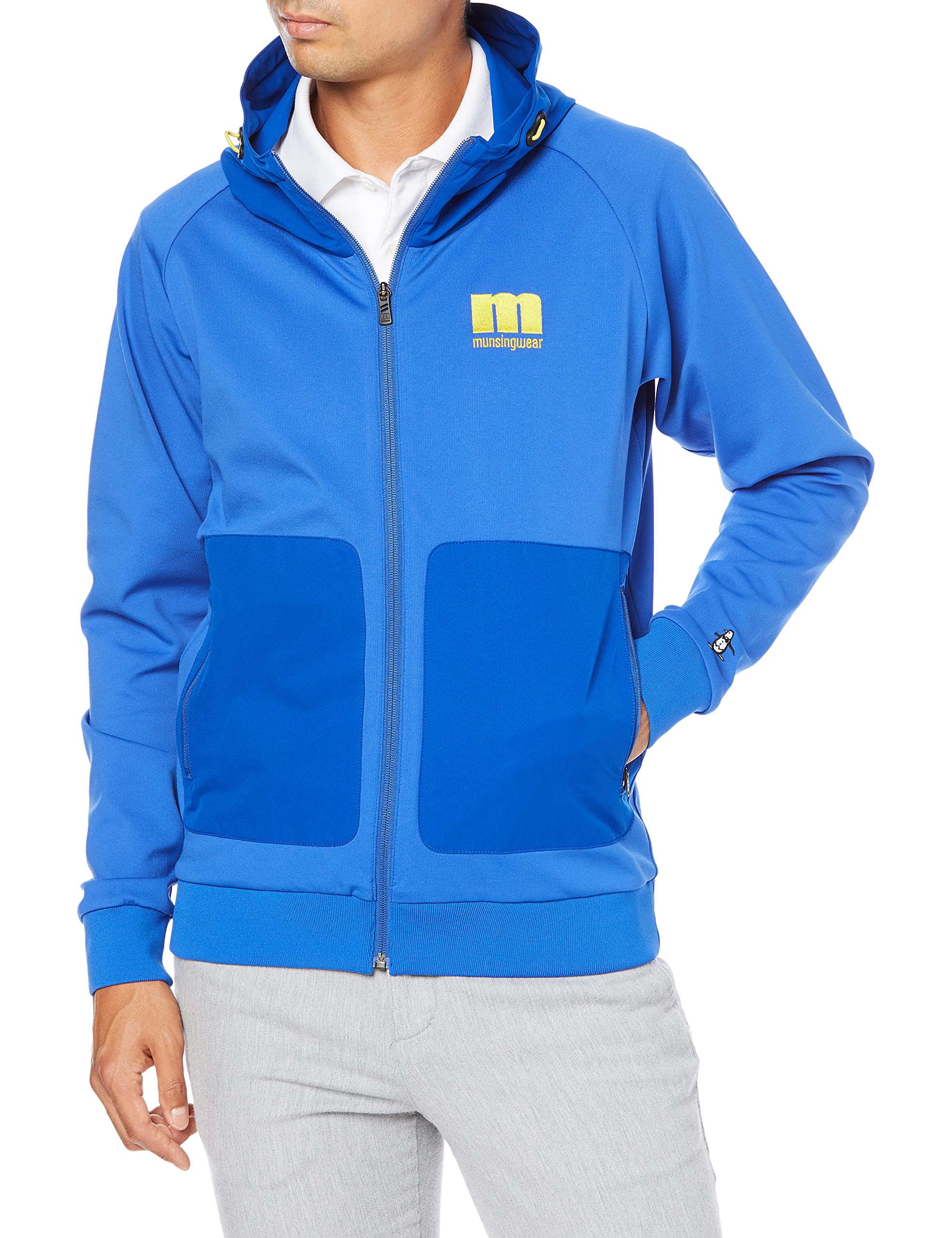 

21 Model Golf Cut and Sew Hoodie Open Front MEMSJL50 BL00 Equivalent to Japanese Size M [Munsingwear] Autumn/Winter [ENVOY] Men s (Blue)