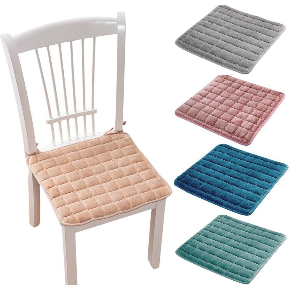 Durable 45x45cm Seat Cushion Flannel Non Slip Car Seat Pad Square Plus Velvet Student Chair Pad Office Home Decor