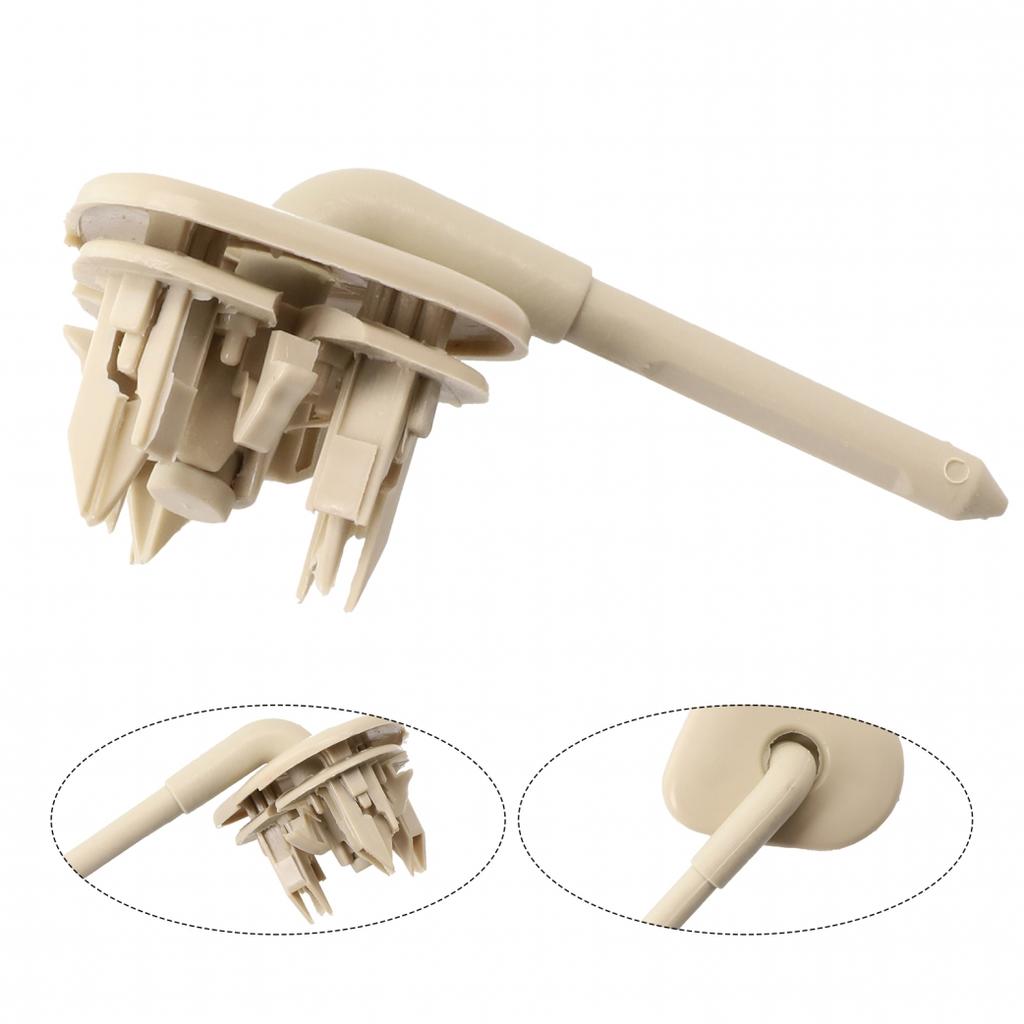 Beige Sun Visor Clips Car Accessories Easy Installation Plastic