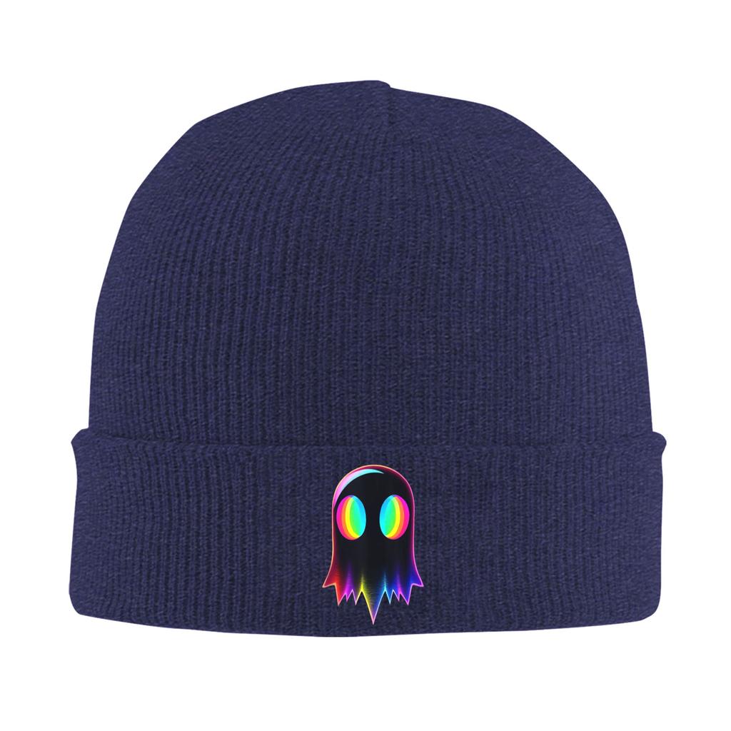 Ghost Trippy Vaporwave Electro Techno EDM Halloween Rave Beanie Hats Skullies Beanies Men Casual Elastic Caps Autumn Outdoor