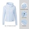 Li Ning Loose Comfortable Breathable UV Protection Sun Protection Clothing Women tops Light-Sky-Blue AFDVA78-6