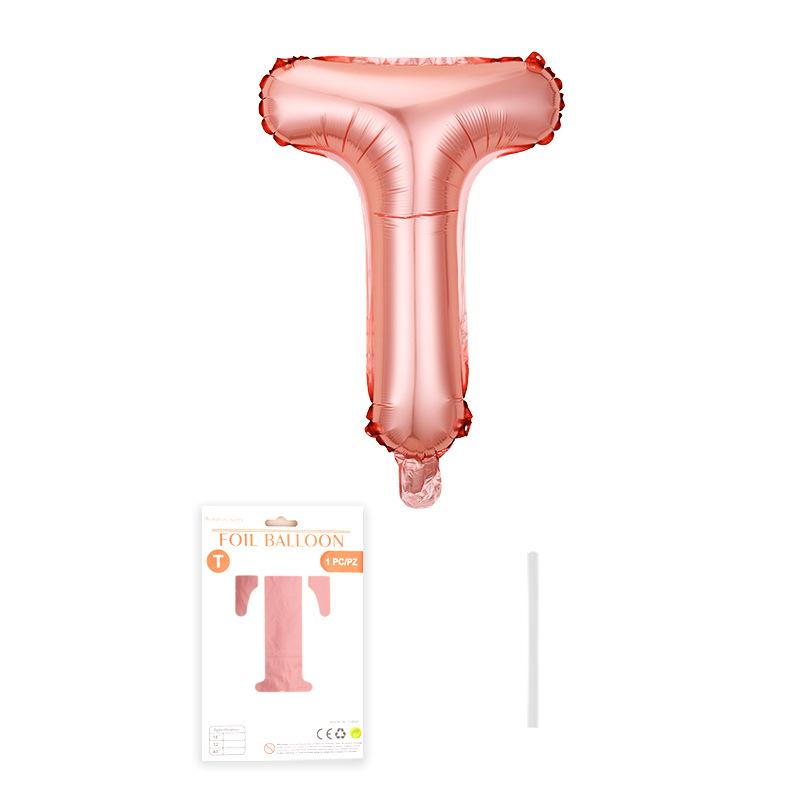 Independent Paper Card Packaging 16-Inch English Letter Aluminum Film Balloon Birthday Party Decoration Arrangement Aluminum Foil Balloon