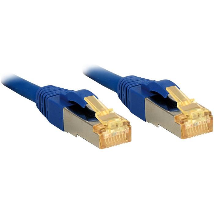 Síťový kabel CAT 7 LSOH - LINDY - 2m - Měď - 6000MHz - Modrý