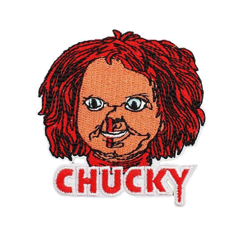 Weird Clown Embroidery Cloth Sticker Halloween Atmosphere Dress Up Horror Doll Patch Sticker Pupil-Free Mummy Embroidery Label