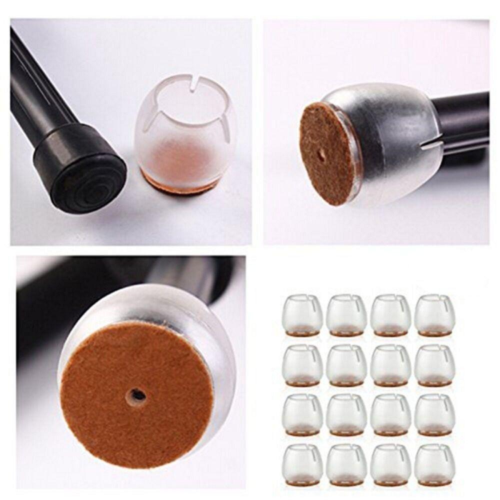 16PCS Silent Chair Leg Caps Non-Slip Chair Foot Cover Durable Round Chair Pads  Floor Protectors