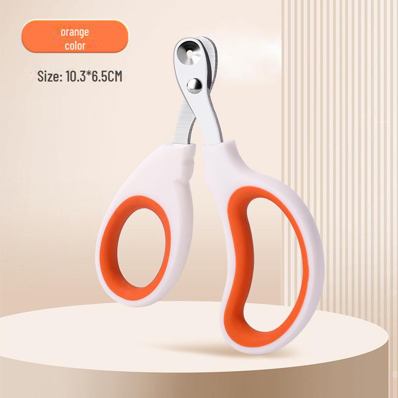 Tiernagelschere mit rundem Loch, Anti-Blut-Positionierung, sicher für Katzen und Hunde, Anti-Splitter-Edelstahlkopf.