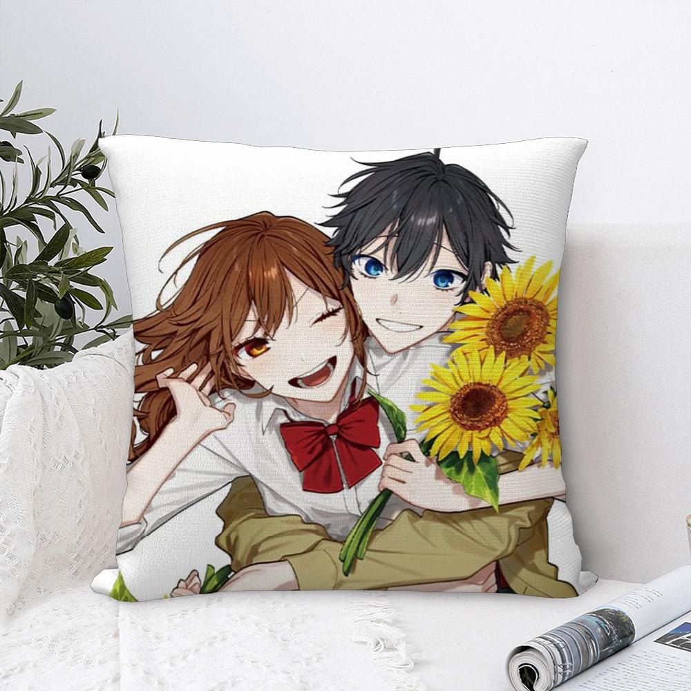 H-Horimiya Anime Pillow Case Plush Fabric Soft Pillowcase Double Sided Print Sofa Cushion Cover Throw Pillow Cover