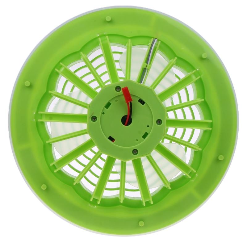 Ceiling Fan Light E27 Lamp Head Cooler Fan with Remote Control Adjustable Wind Speed for Study Bedroom Bathroom