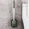 Home Wall Mounted Toilet Brush New Wall Mounted Blind Spot Brush Set Bathroom Toilet Cleaning Long Handle Artifact