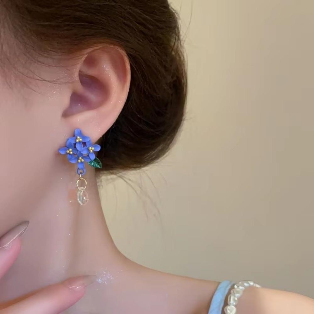 Chinese Style Orchid Earrings Sweet Pendant Earrings Ethnic Style Flower Earrings  Casual Wear