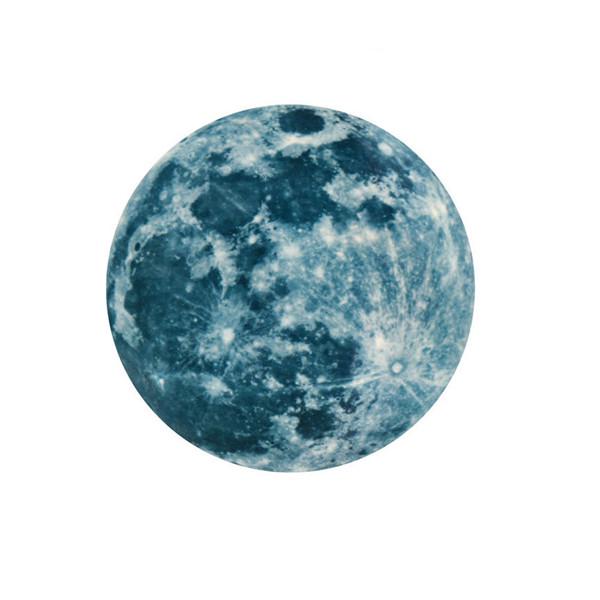 3D Creative Beautiful Luminous Fluorescent Moon Removable Wall Paste Glow In The Dark