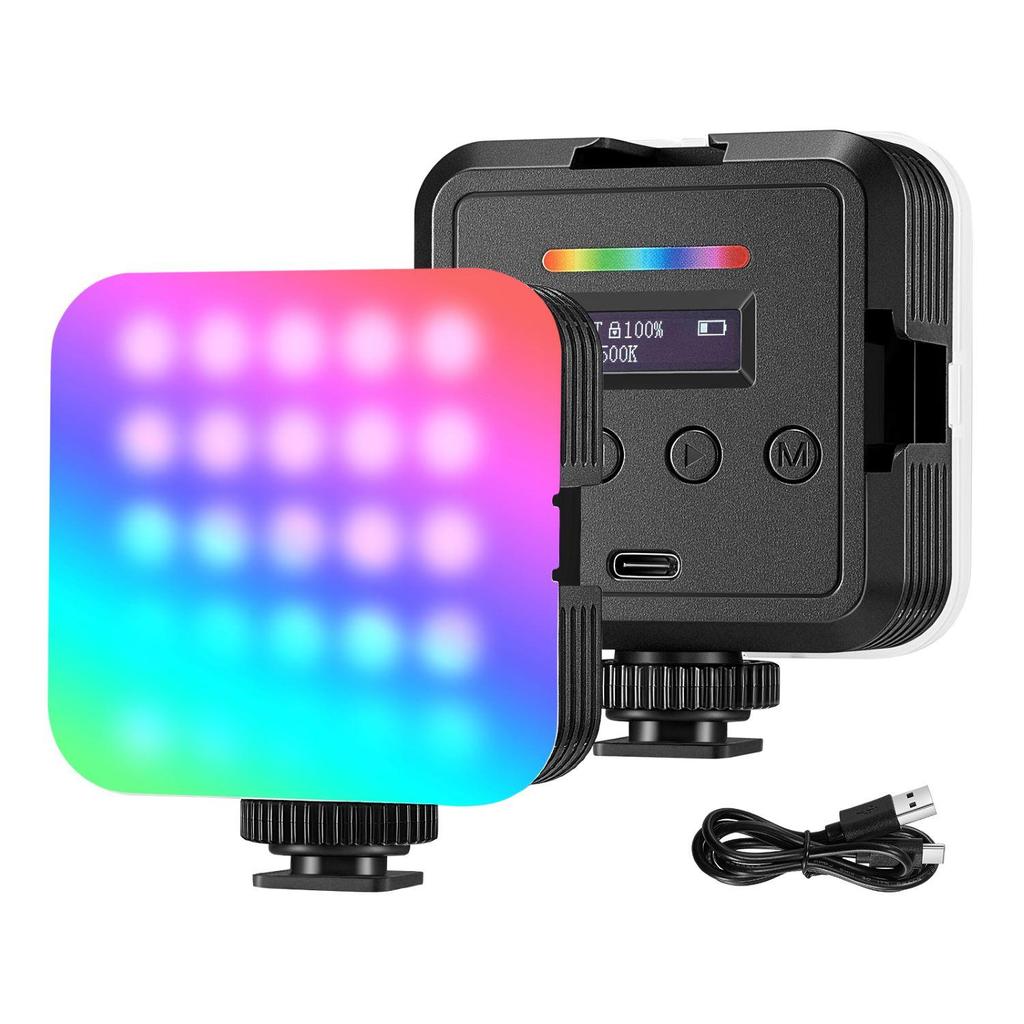 Neewer Magnetic RGB Video Light, 360° Full Color RGB61 LED Camera Light Rechargeable Portable Photography Lighting