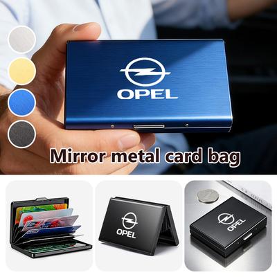 Card Holder Slim Metal RFID Blocking Protector Credit Card Wallet For ADAM ASTRA J K CORSA E INSIGNIA MOKKA VIVA Meriva