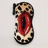 Hanging Flower Print Eyeglass Case Lips Print Soft Reading Glass Pouch Leather Water-resistant Sunglasses Storage Bag Women