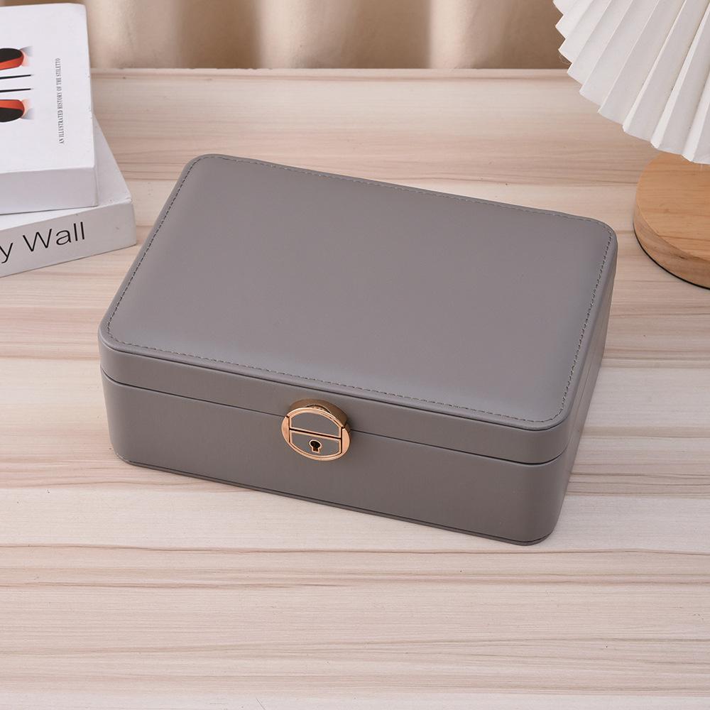 Two-layer Jewelry Storage Box for High-end Exquisite Necklaces, Earrings,Gold Jewelry and Hand Accessories with Large Capacity