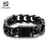 12.5mm Vintage Cuban Chain Stainless Steel Bracelet for Men Simple Hip Hop Charm Accessories Fashion Holiday Shiny Jewelry Gifts