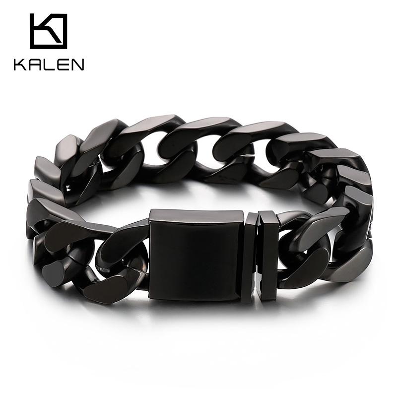12.5mm Vintage Cuban Chain Stainless Steel Bracelet for Men Simple Hip Hop Charm Accessories Fashion Holiday Shiny Jewelry Gifts