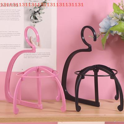 Vysoce kvalitní stojany na paruky Plastové kloboukové displeje Stojany držáky na paruky pro paruky s prodlouženými vlasy Černý Fialový Věšák na paruky Stojan Držák