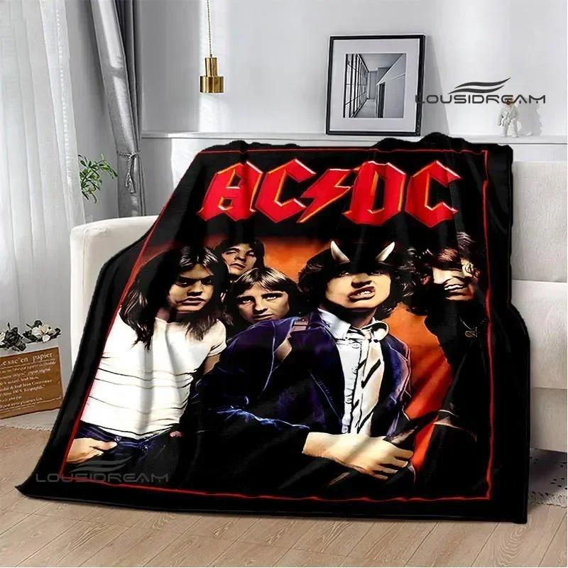3D Retro Rock band AC/DC printed blanket Picnic blanket Warm Flannel blankets Home bed linings blankets for beds Birthday Gift