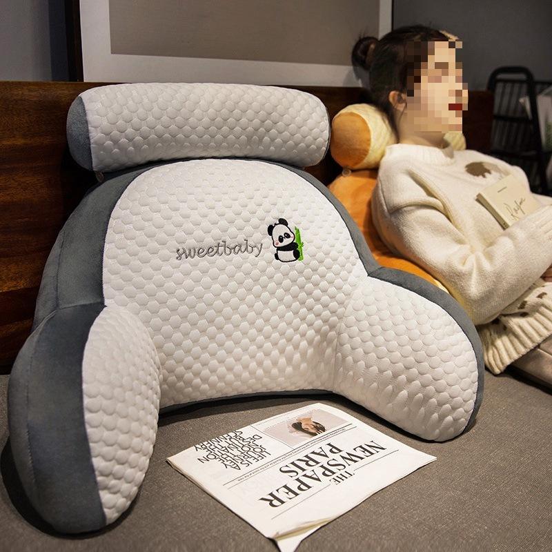 Summer Latex Large Backrest Pillow - Cool, Soft for Bed & Reading