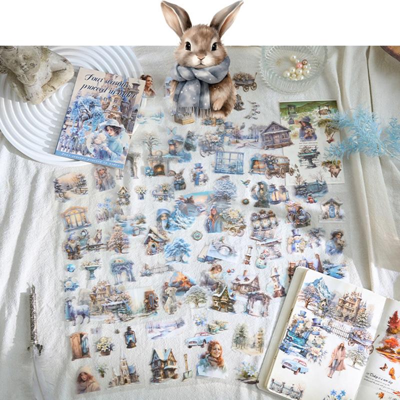20 Sheets,Garden Sticker Book , Scrapbook Material Notebook Phone Case Diary Aesthetic Decorative Stationery Stickers