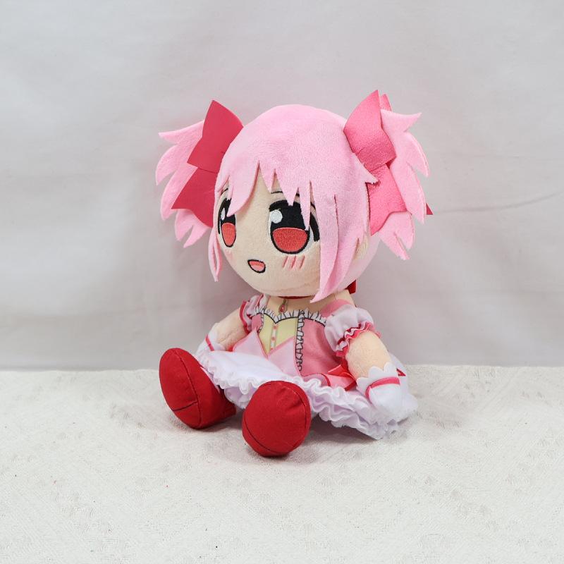 New Puella Magi Madoka Magica Plush Doll Kaname Madoka Akemi Homura Stuffed Toy Cute Anime Character Soft Plushie Ornament Birthday Gift for Anime Fan