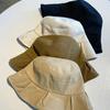 Spring and autumn hat women's casual versatile face small sunscreen sunshade bucket hat foldable travel basin hat autumn