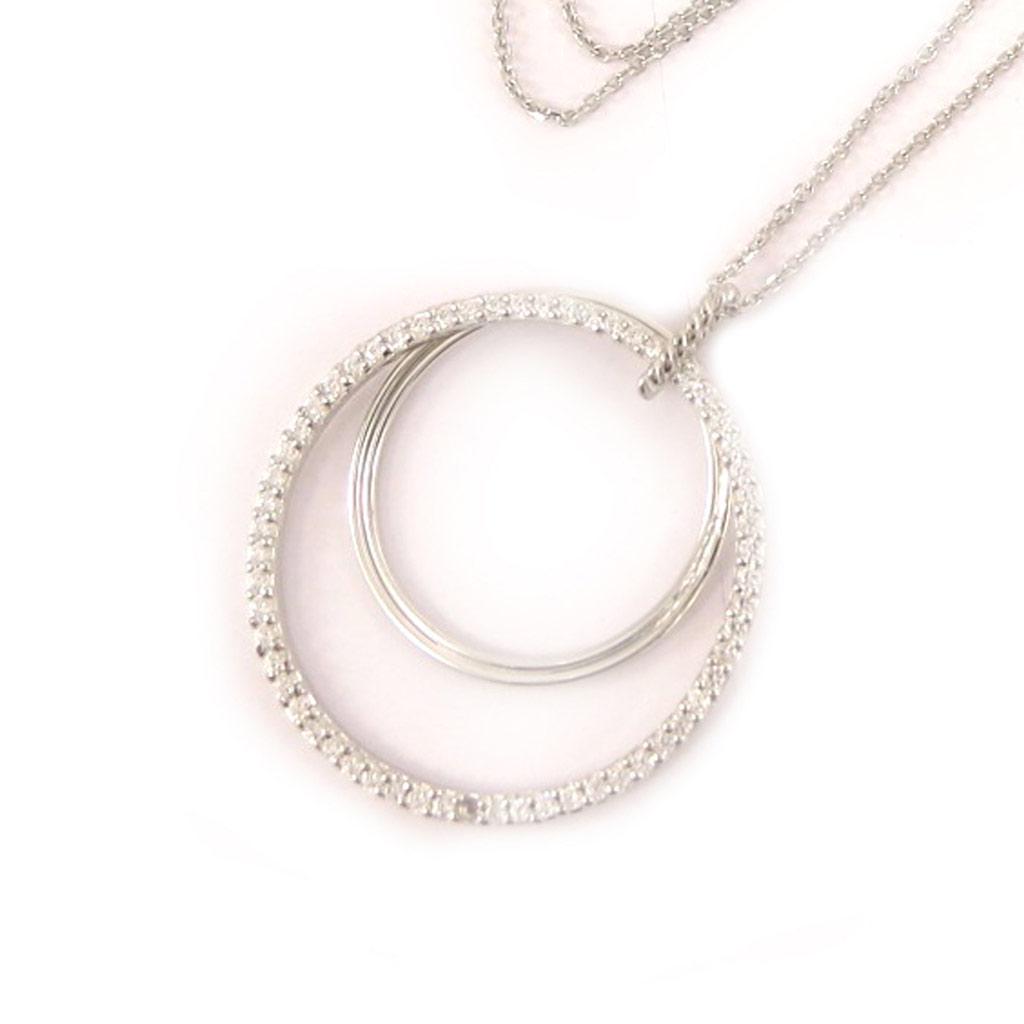 Altesse [L0192] - 'Scarlett' bílý stříbrný náhrdelník